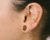 14K Gold Double-Flared Ear Gauges