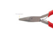 Pair of pliers with red handles on a white background