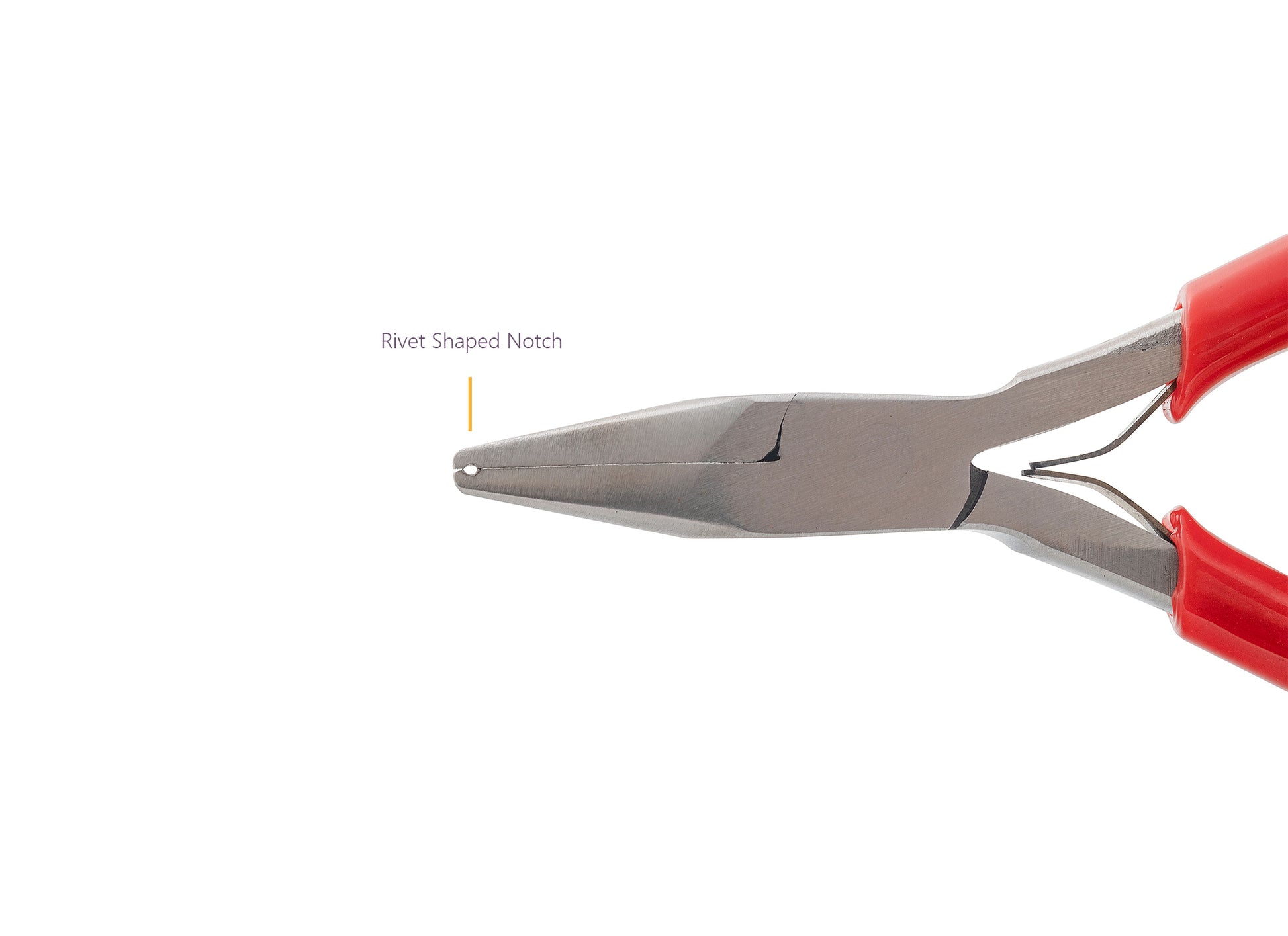 Pair of pliers with red handles on a white background