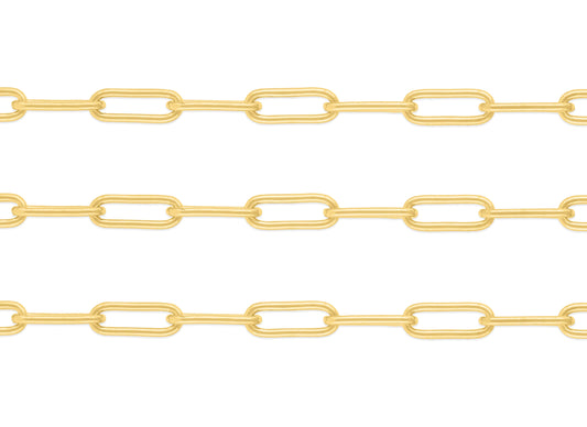 5.9mm Rounded Paper Clip Chain By the Inch