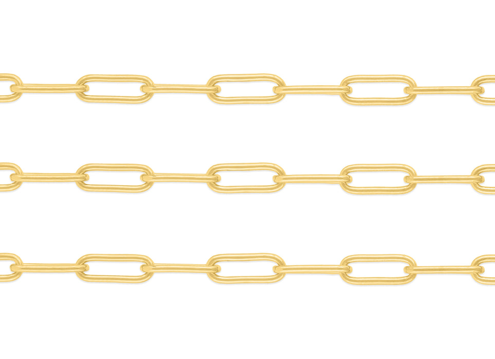 5.9mm Rounded Paper Clip Chain By the Inch