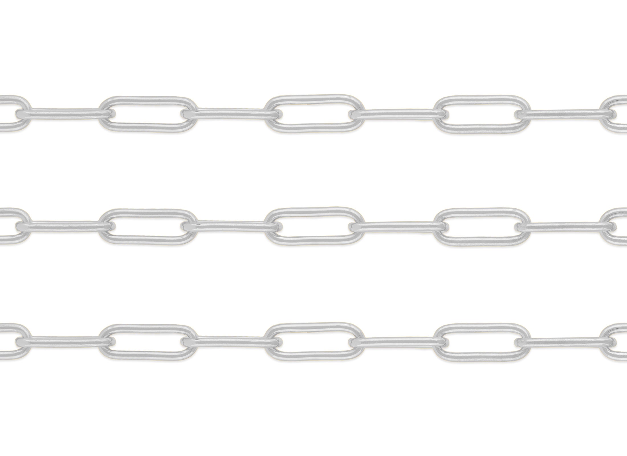 5.9mm Round Paperclip Chain By the Inch – Wholesale Chain | Riva ...