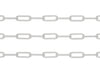 A sterling silver round paperclip chain with 5.9mm x 15.6mm links.
