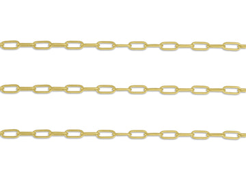 2.6mm Rounded Paper Clip Chain By the Inch