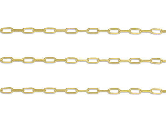 2.6mm Rounded Paper Clip Chain By the Inch