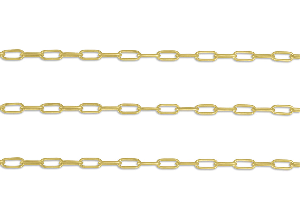 2.6mm Rounded Paper Clip Chain By the Inch