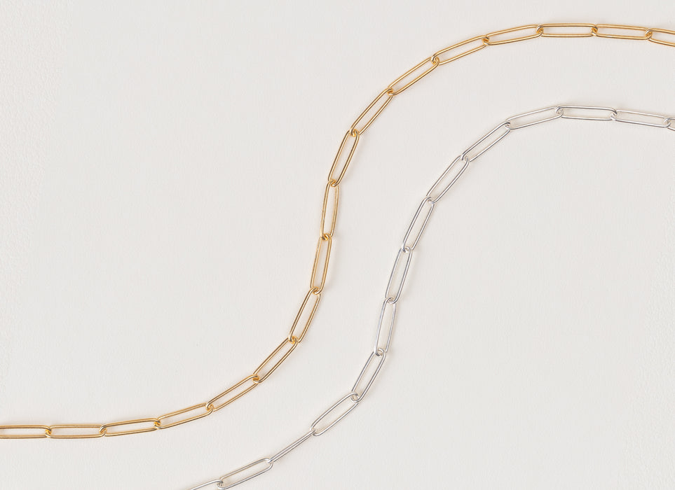 3.8mm Rounded Elongated Paper Clip Chain