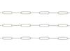 3.8mm Rounded Elongated Paper Clip Sterling Silver Chain By the Inch
