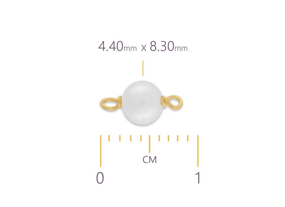 A pearl connector made with 14K gold wire, Gold filled wire, Sterling Silver wire. Permanent Jewelry making supplies 