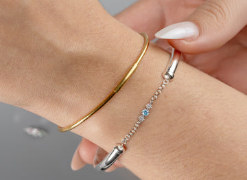 3 Prong-Set Birthstone Connector Bar RiIVA Precision