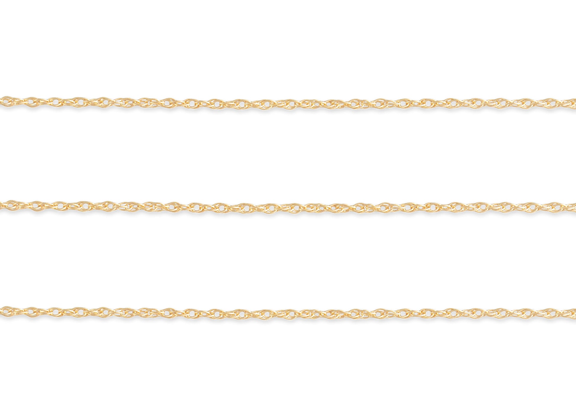 0.9mm Rope Chain By the Inch 14K Yellow Gold, Permanent Jewelry, 0.9mm Rope Chain 14K Yellow Gold
Permanent Jewelry Rope Chain
14K Yellow Gold Rope Chain Inch