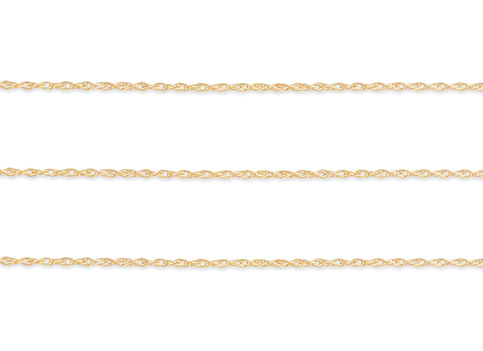 0.9mm Rope Chain By the Inch 14K Yellow Gold, Permanent Jewelry, 0.9mm Rope Chain 14K Yellow Gold
Permanent Jewelry Rope Chain
14K Yellow Gold Rope Chain Inch