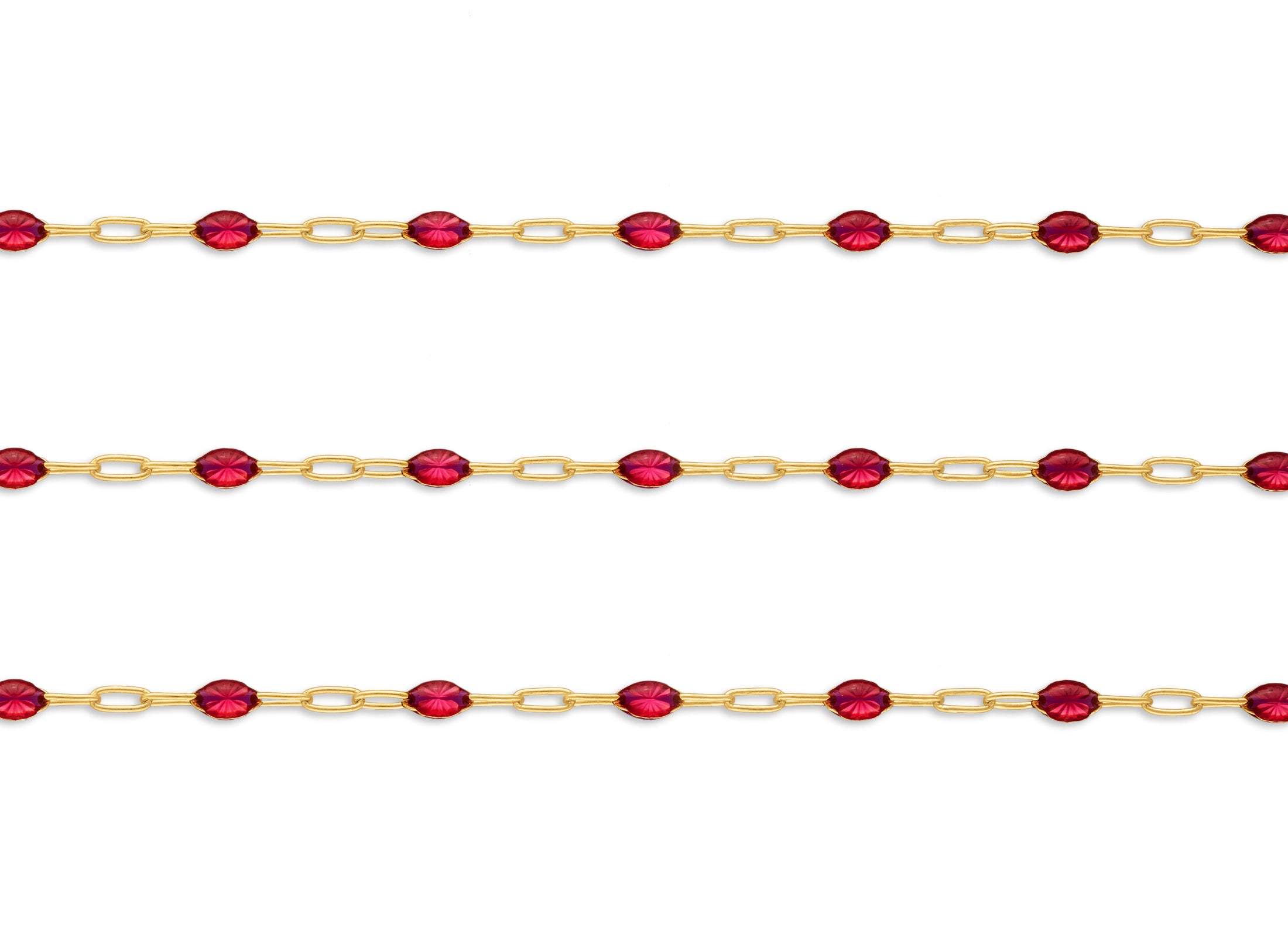 no.0021 手鞠のチャロアイトとclip chain 3.7mm Clear Enameled Paper-Clip Chain – Wholesale Chain | RIVA