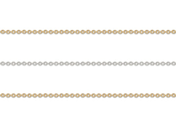 1mm Diamond Cut Cable Chain By the Inch