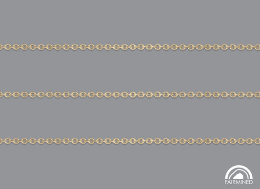 1.6mm Cable Chain in Fairmined Gold By the Inch
