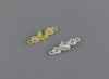 3 Prong-Set Birthstone Connector Bar