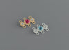 3 Prong-Set Birthstone Multi-Chain Connector Bar
