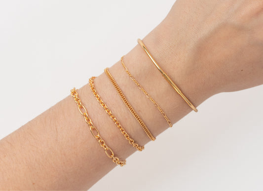 Round Wire Figaro Chain By the Inch