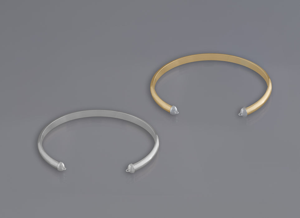 Half Round Wire Permanent Cuff