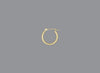 A hoop earring made of 14KY gold, displayed against a grey background.