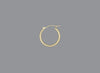 A hoop earring made of 14KY gold, displayed against a grey background.