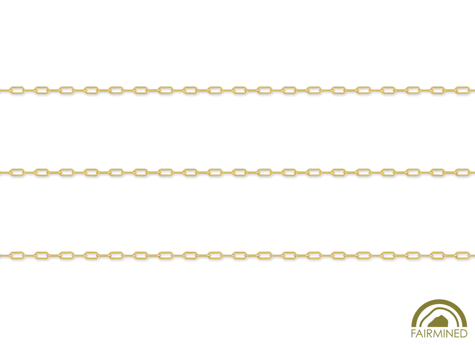 1.7mm Round-Wire Paper Clip Chain in Fairmined Gold