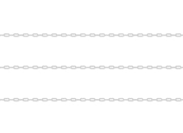 1.7mm Round-Wire Paper Clip Chain in Sterling Silver By the Inch