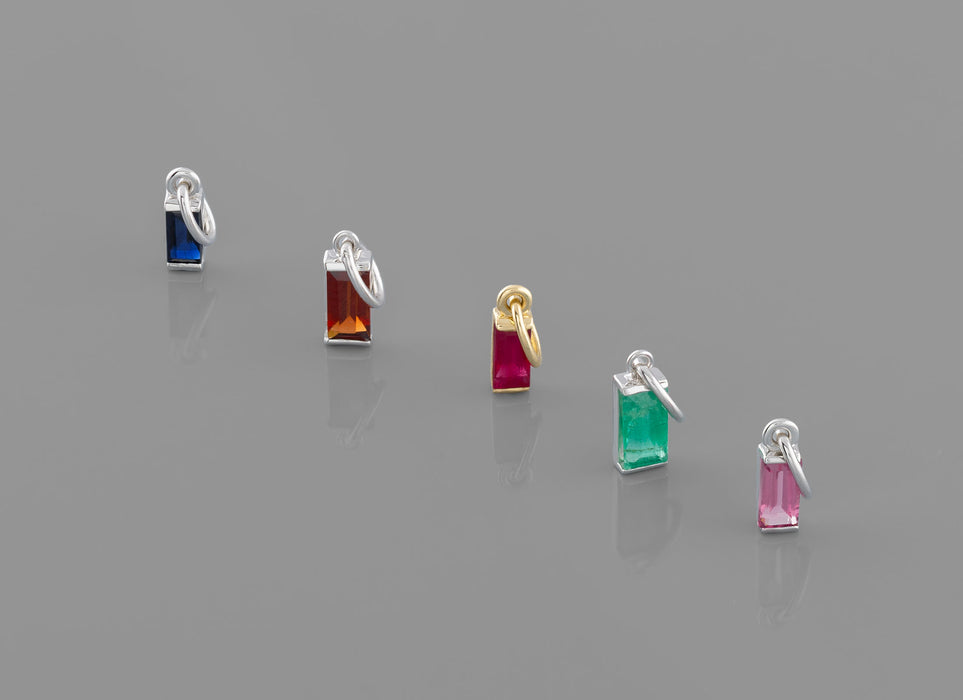 Baguette Birthstone Pendant