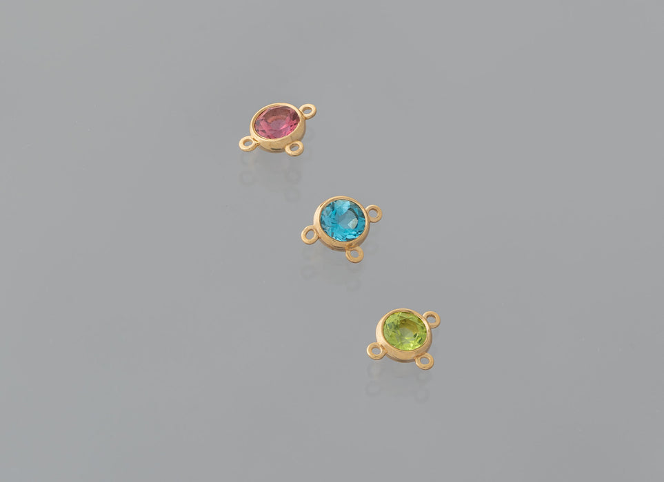 Hand Chain Bezel-Set Birthstone Connector