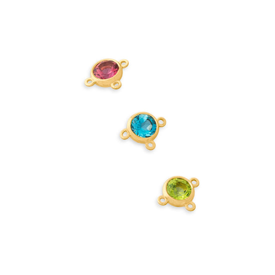 Hand Chain Bezel-Set Birthstone Connector Hand Chain Birthstone Connector RIVA
Bezel-Set Birthstone Charm
Birthstone Hand Chain Jewelry, garnet, amethyst, aquamarine, natural diamond, lab diamond, emerald, moonstone, ruby, sapphire, pink tourmaline, citrine, blue topaz, permanent jewelry, hand chain 