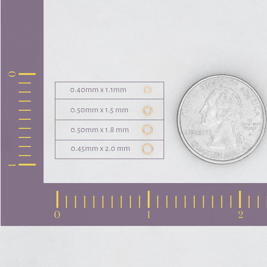 Round 14K gold Jump rings wholesale jewelry findings 