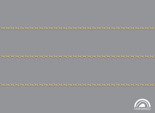 0.9mm Cable Chain in Fairmined Gold