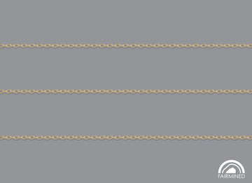 0.9mm Cable Chain in Fairmined Gold By the Inch