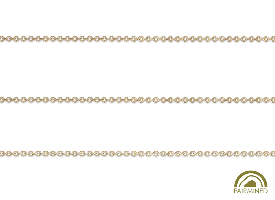 1.2mm Cable Chain in Fairmined Gold By the Inch