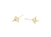 3 Prong Martini Stud Earring Pair