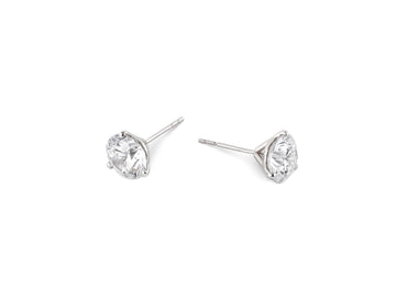 3 Prong Martini Stud Earring Pair