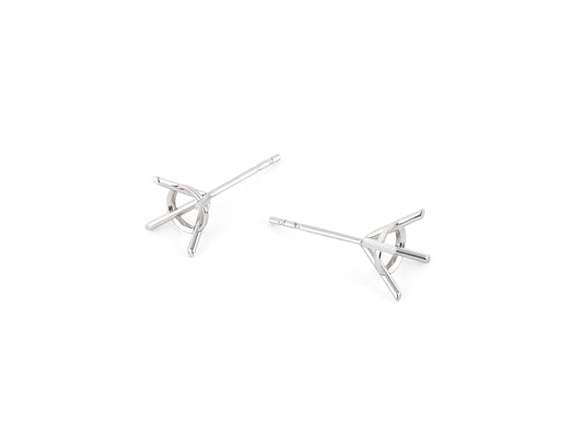 4 Prong Martini Stud Earring Pair