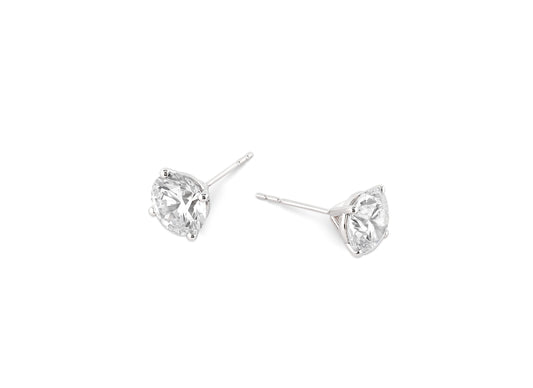 4 Prong Martini Stud Earring Pair