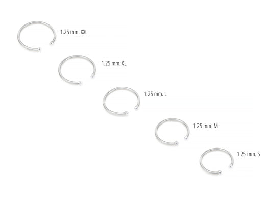 Sterling Silver 1.25mm Round Wire Toe Cuff Rings RIVA Precision 