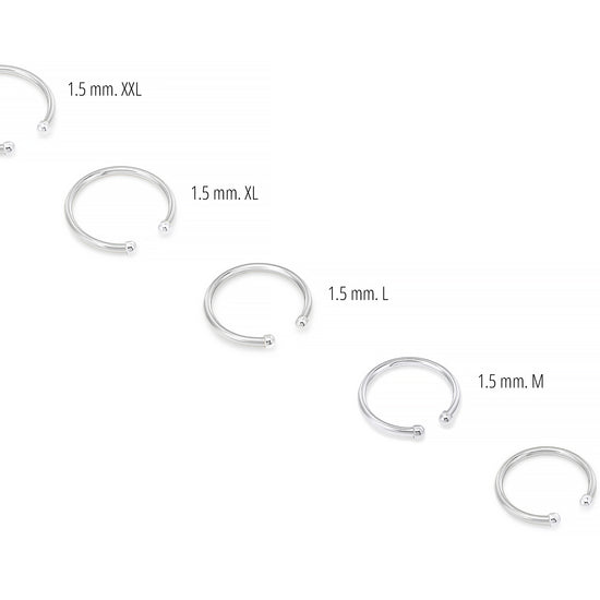 Sterling Silver 1.5mm Round Wire Toe Cuff Rings RIVA Precision 