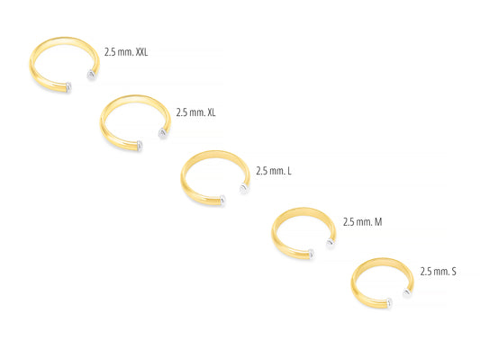 Domed Wire Toe Cuff Rings