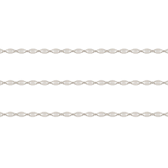 Silver chain on a white background