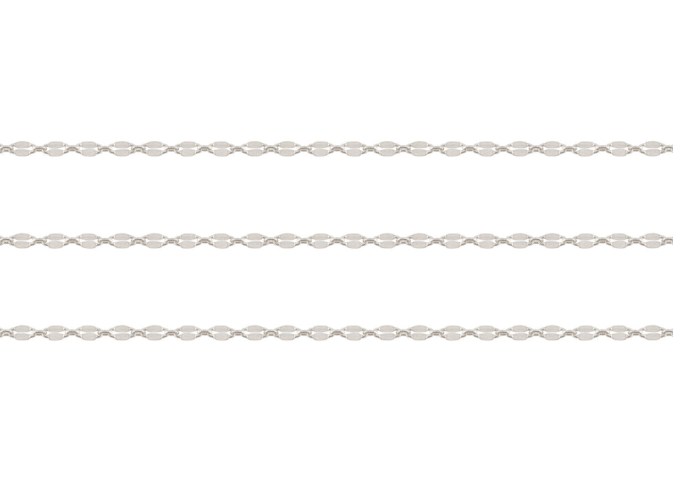 Silver chain on a white background