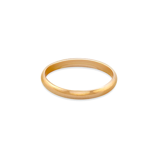 Gold ring on a white background