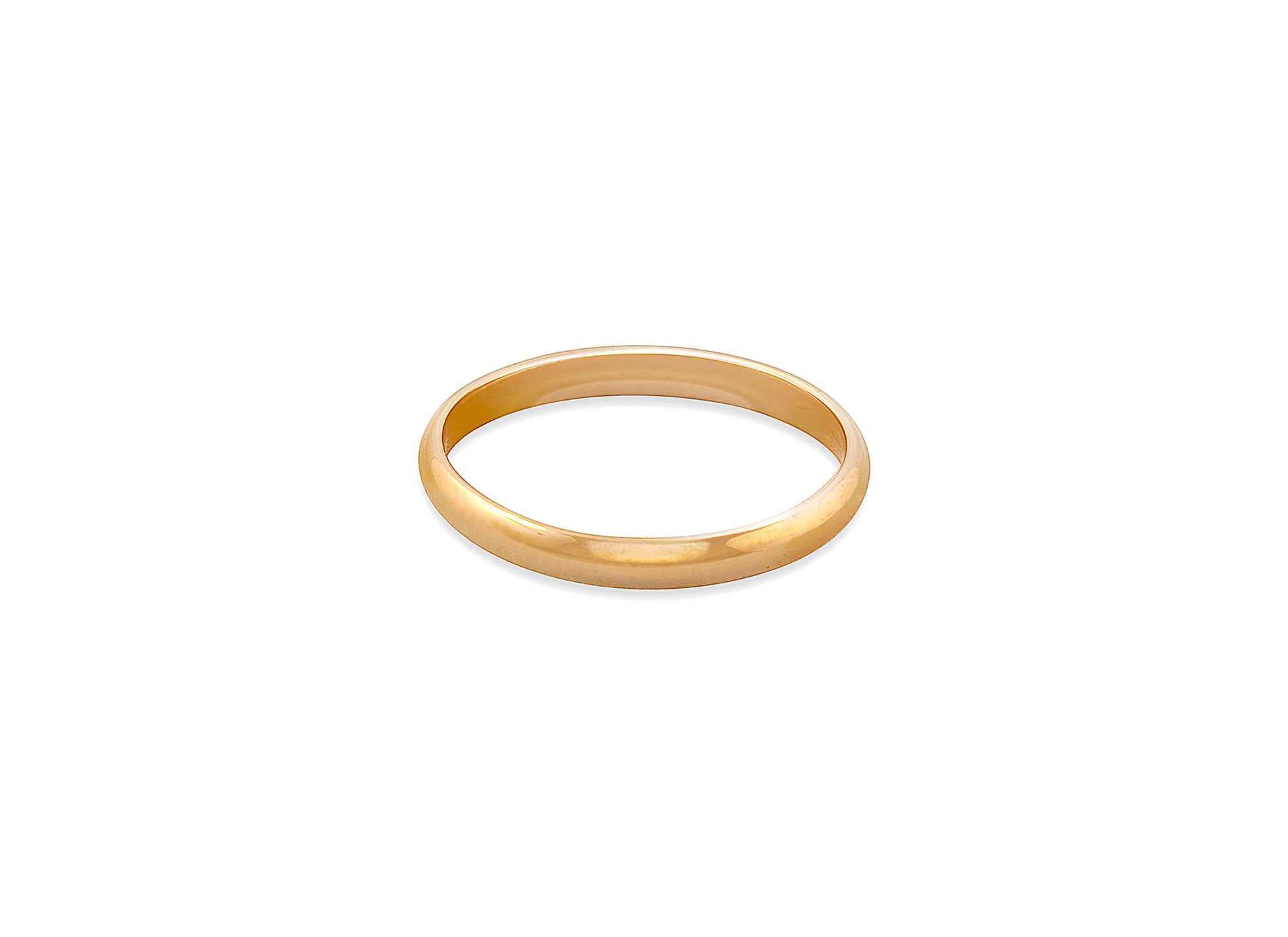 Gold ring on a white background