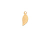Gold leaf-shaped pendant on a white background