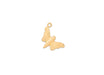 Gold butterfly pendant on a white background