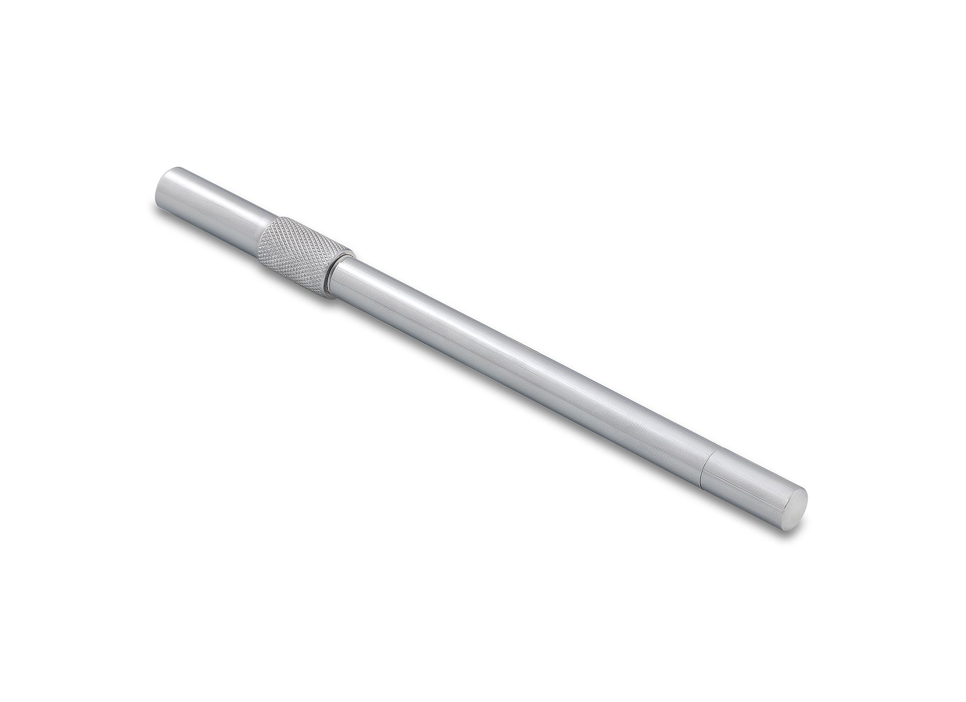 Silver link opener tool on a white background