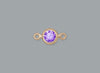 Bezel-Set Birthstone Connector