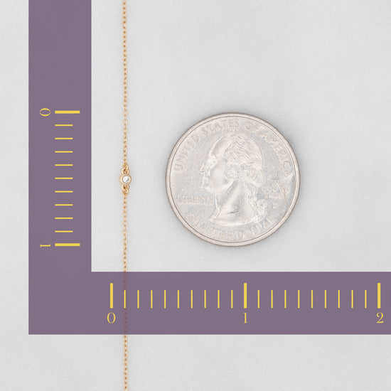 RIVA - Bezel Set  Diamond Charm 14K Gold 